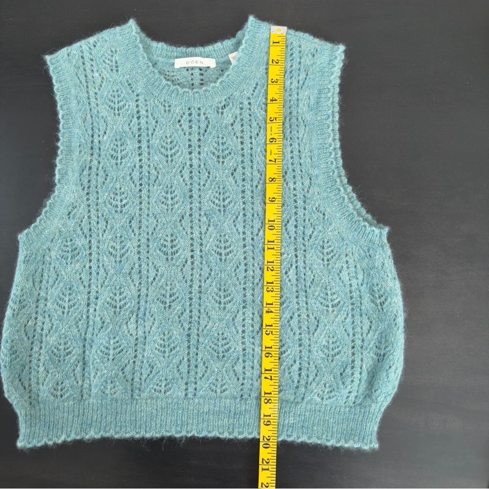 DÔEN Adriana vest -- Bleu menthe / L - Picture 6 of 8
